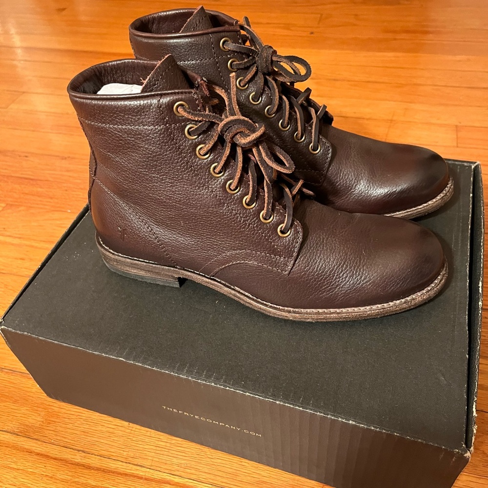 Brand new Frye Tyler lace up 86070 Fullgrain Leather Boots Brown Mens US 7